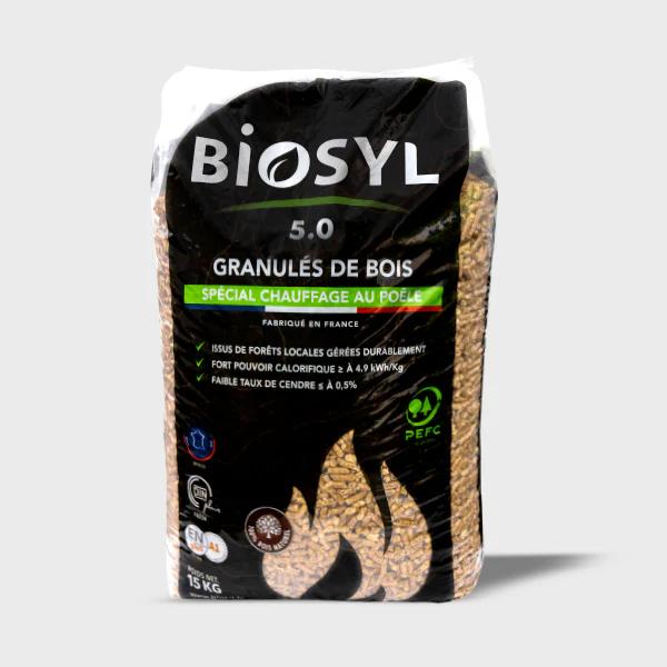 Granulés de Bois Biosyl – Palette de 72 sacs (15 kg chacun
