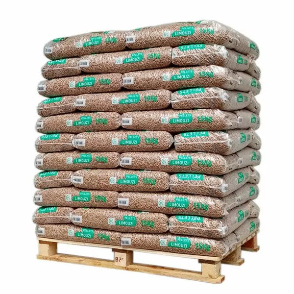 Granulés de bois Limouzi en palette – 66 sacs de 15 kg